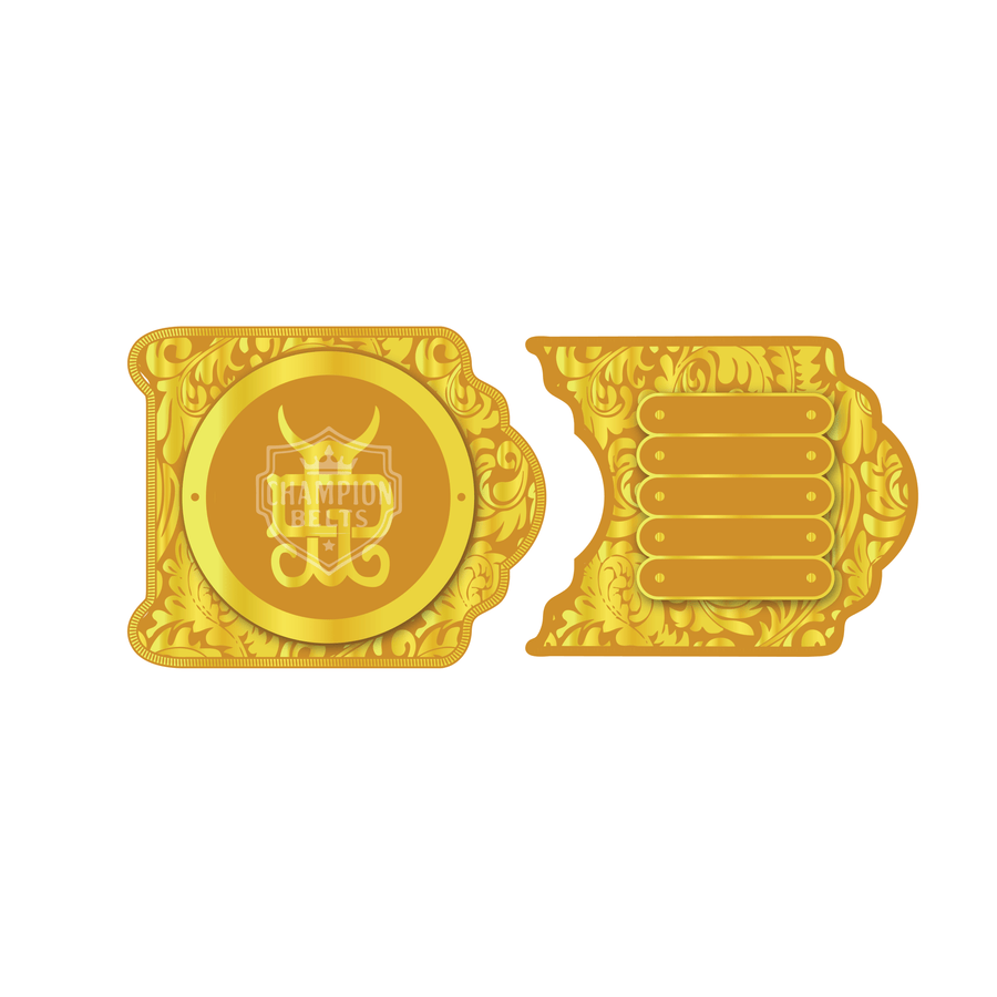2024 Flower City Tattoo Championship Belt Plate – Gold Floral Edition - Championship BeltschampionbeltsshopChampionship Beltsstandard2024 Flower City Tattoo Championship Belt Plate – Gold Floral Edition