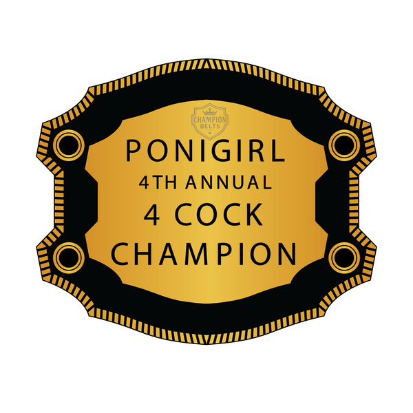 Custom Gold Champion Belt Plate – 4th Annual Event Edition