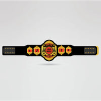 Layout template for the A1 Championship Belt customization, showing logo and text placements.