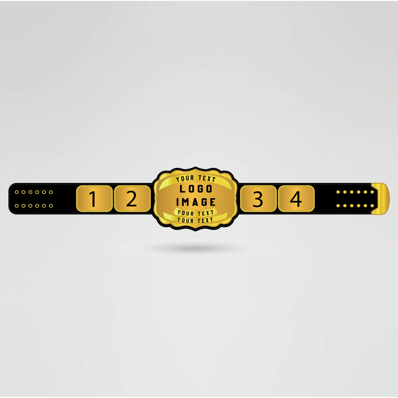 Template for Customizing the Campeón Nacional Medio Championship Belt with Logos/Text