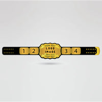 Template for Customizing the Campeón Nacional Medio Championship Belt with Logos/Text