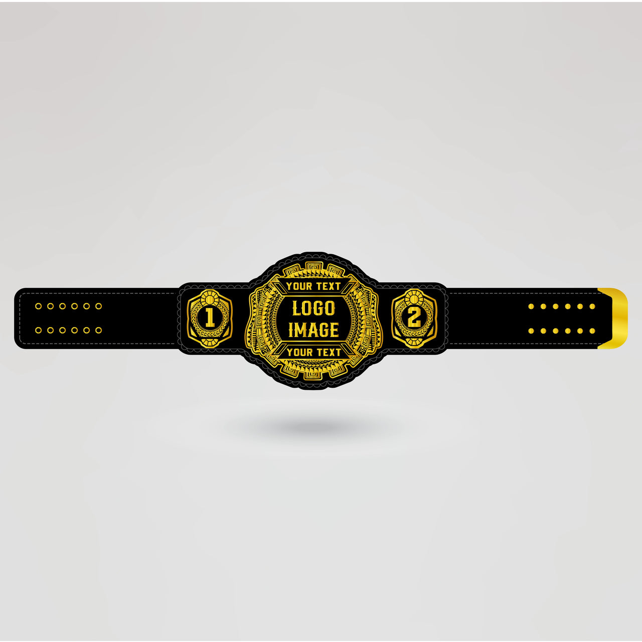 Template for customizing logos, text, and images on the Campeón de Tercias belt