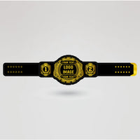 Template for customizing logos, text, and images on the Campeón de Tercias belt
