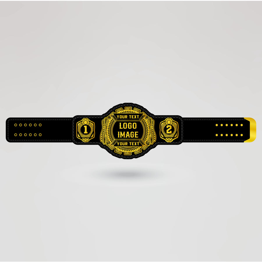Template for customizing logos, text, and images on the Campeón de Tercias belt
