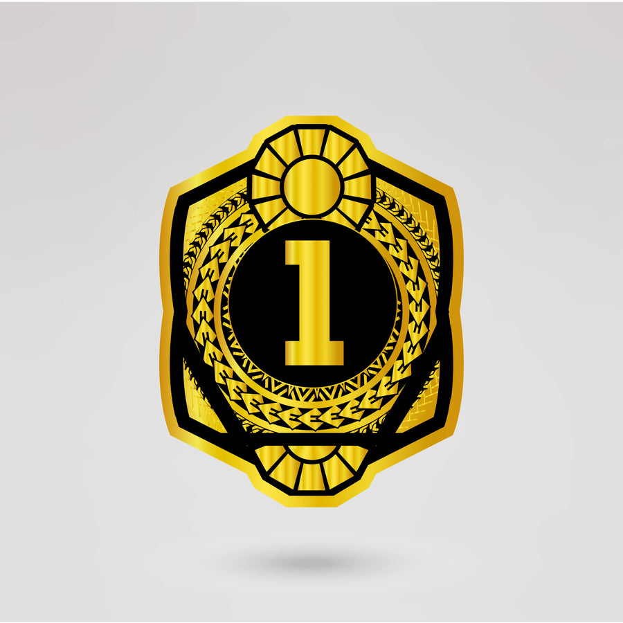 Customizable left side plate for the Campeón de Tercias tag-team wrestling belt