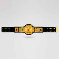 Final design of the Robby and Island championship belt showcasing custom artwork and logo.