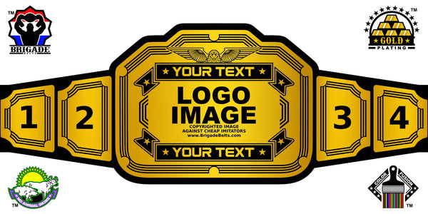 Custom Championship Belt - Enforcer Series - Gold