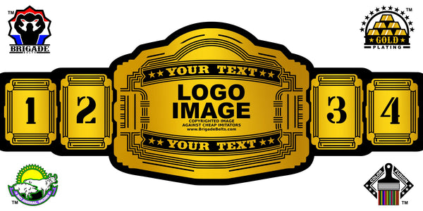 Custom Championship Belt - Intrepid Series - Gold