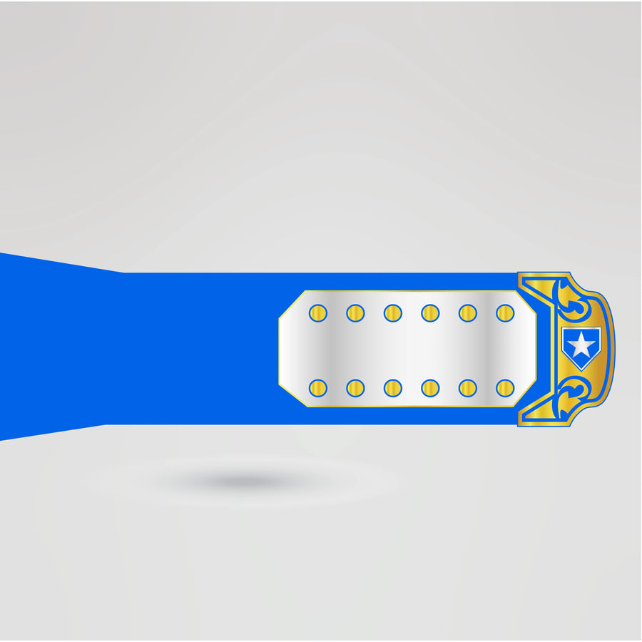 Customizable strap design for the Los Angeles Dodgers championship belt, offering full personalization.
