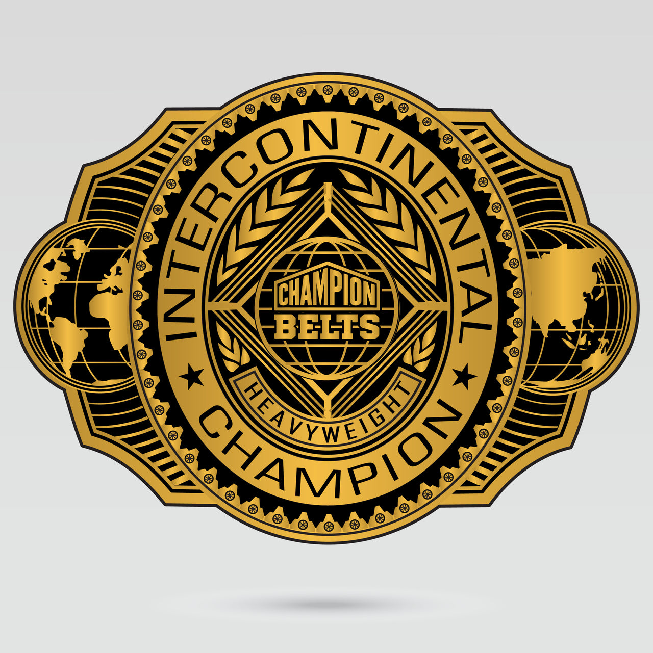 Intercontinental championship center plate template with editable logo image and custom text areas
