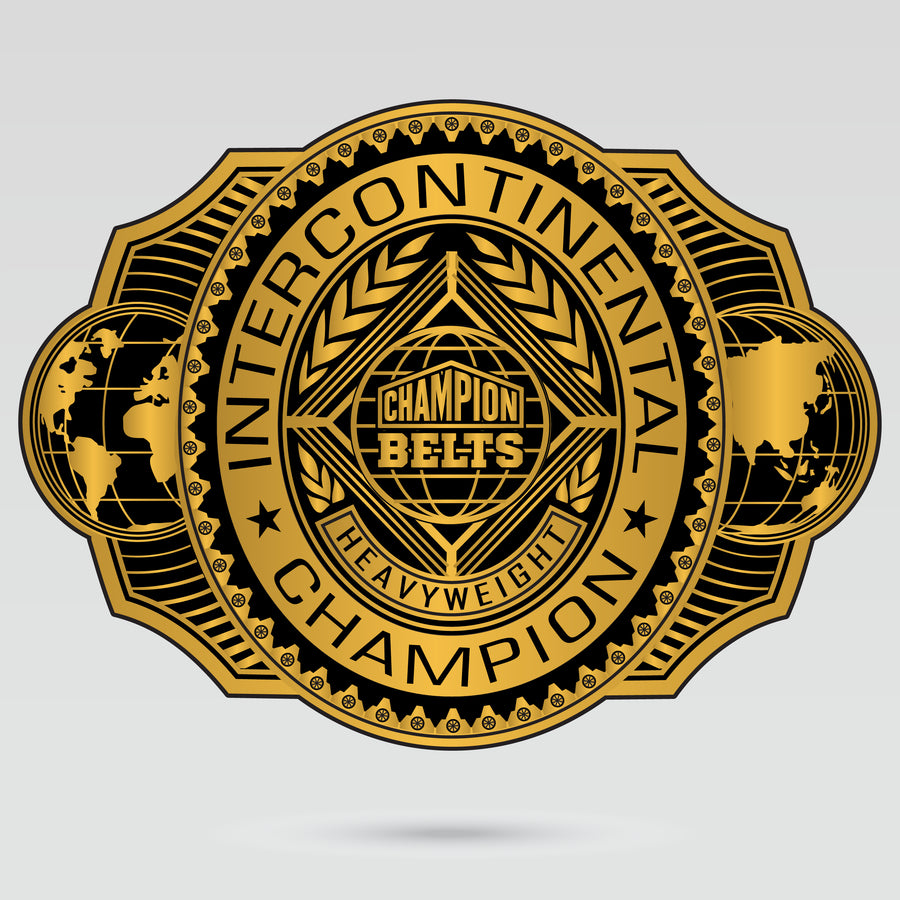 Intercontinental championship center plate template with editable logo image and custom text areas