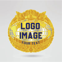 Customizable GHC Heavyweight Championship belt main plate with logo and text options.