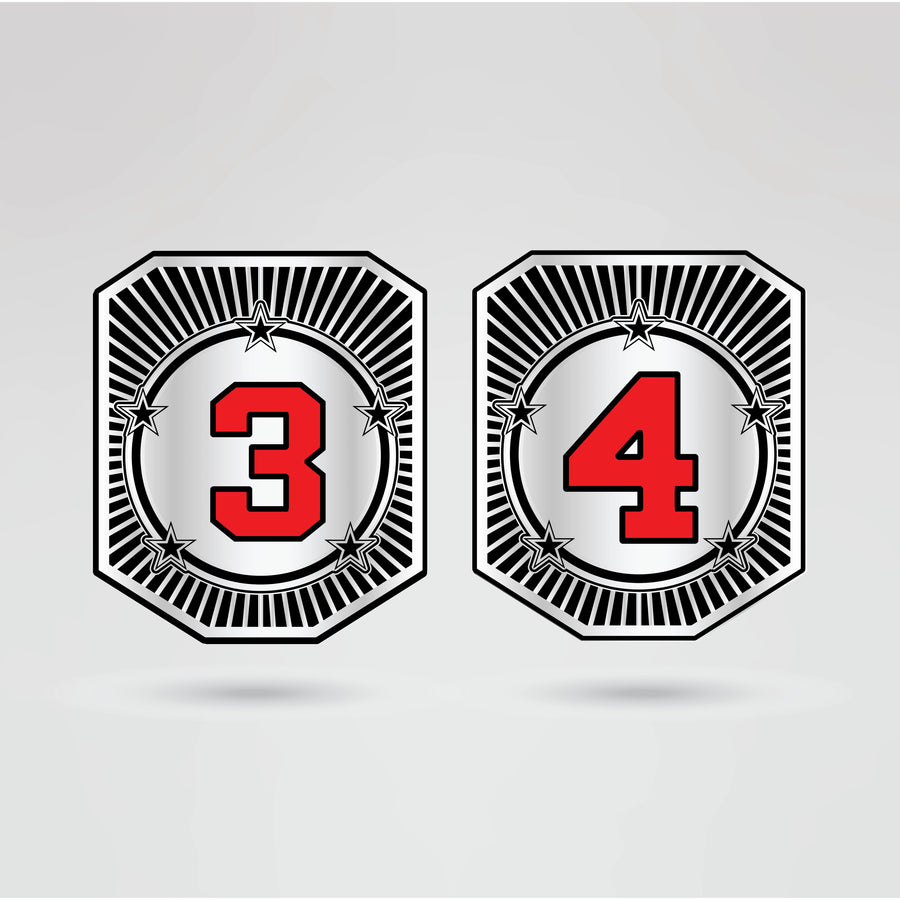 Customizable side plate featuring logos and text for the Heritage Championship Belt.