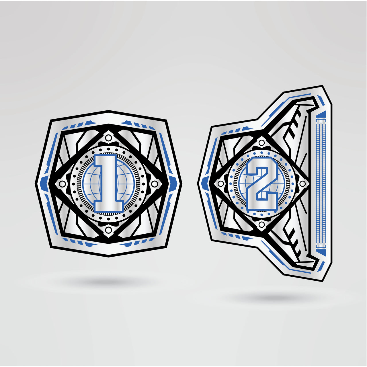 Customizable left side plate for the Impact Tag-Team Wrestling Championship Belt
