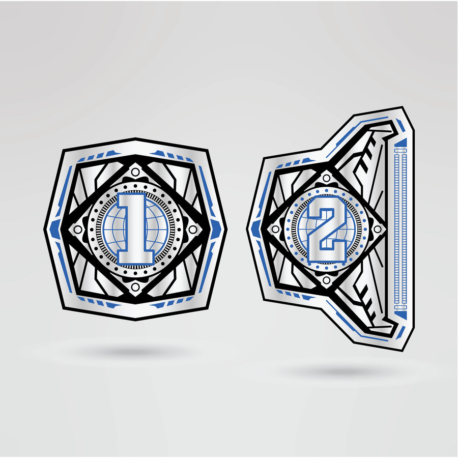 Customizable left side plate for the Impact Tag-Team Wrestling Championship Belt