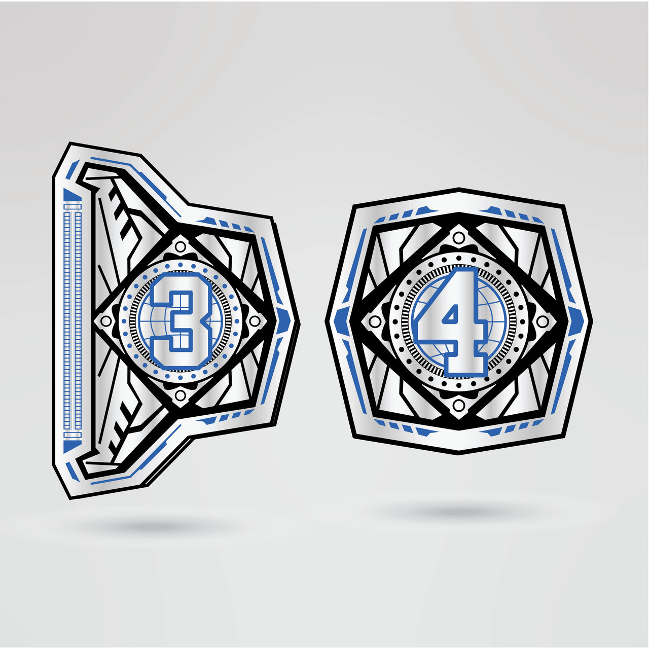 Customizable right side plate for the Impact Tag-Team Wrestling Championship Belt