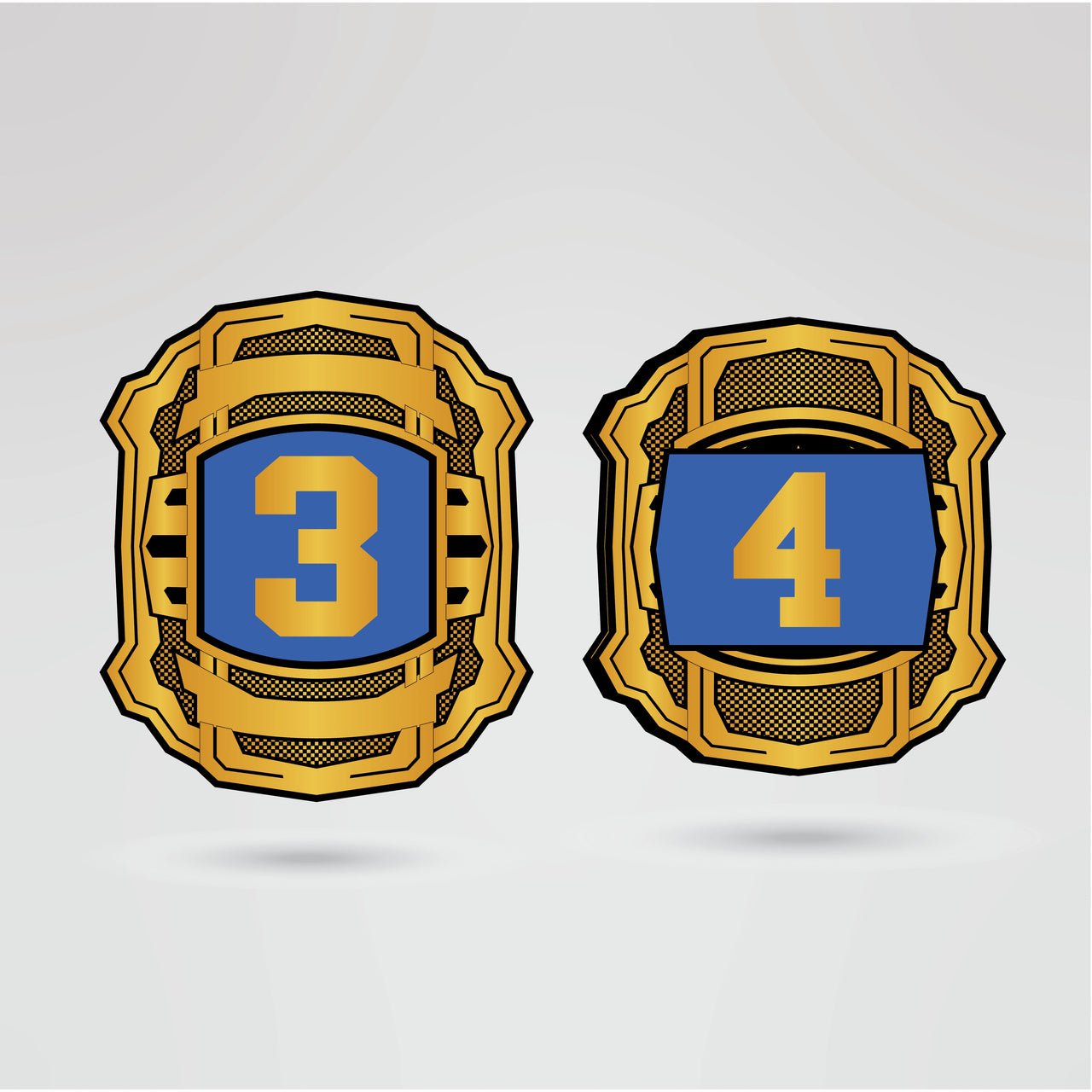 Side plate design featuring personalized logos and text for the Impact World Championship Belt.