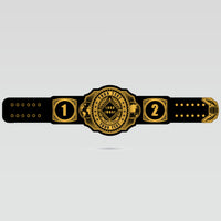 Custom Intercontinental Championship Belt with personalized center plate and numbered side plates