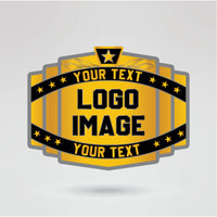 Customizable main plate of the Junior Mr. Gujranwala Championship Belt with space for logos and text.