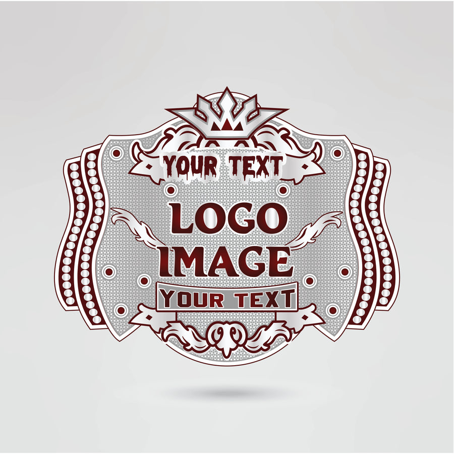 Customizable KTW Wrestling Championship Belt Main Plate with Logo and Text
