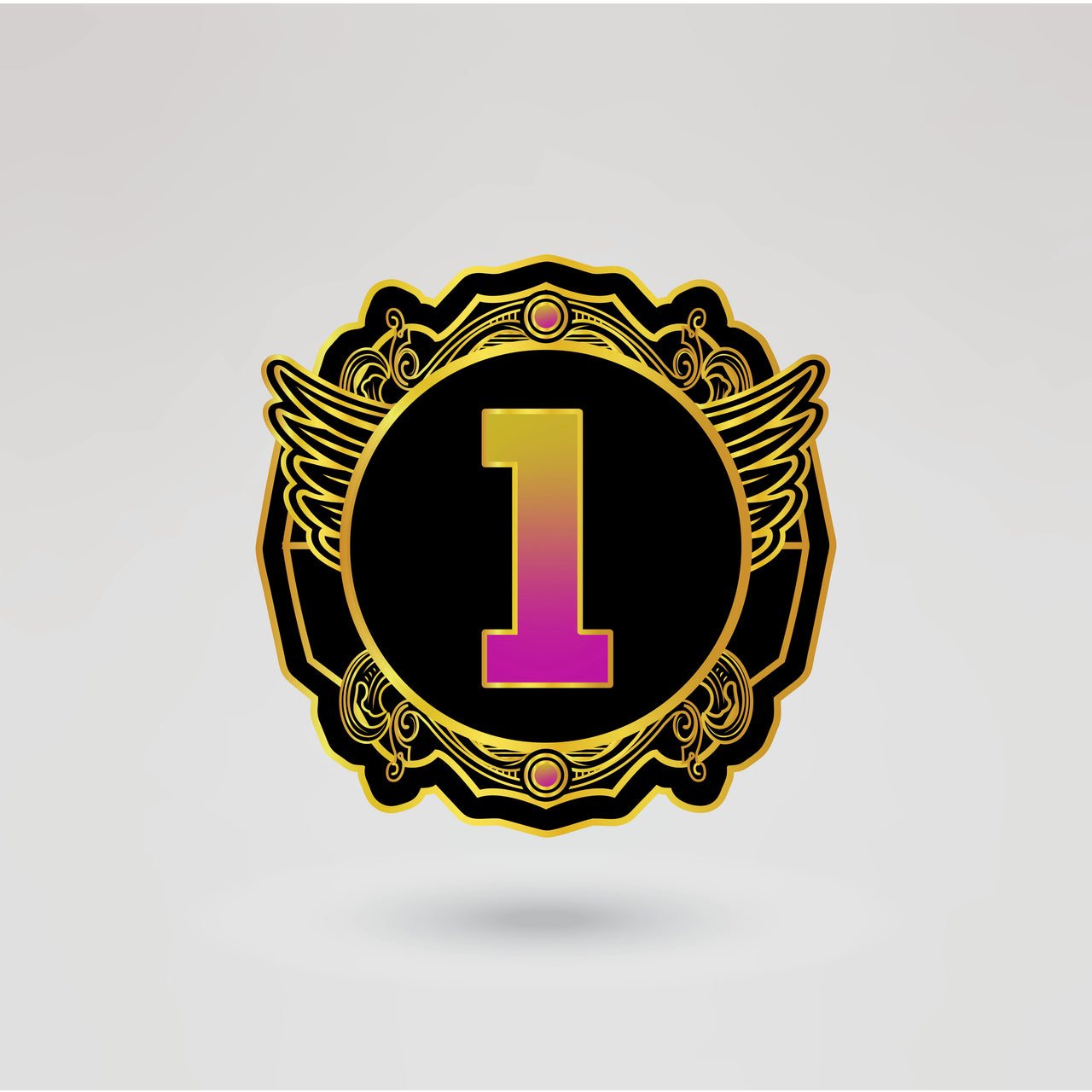 Left side plate design for custom lightweight championship wrestling belt, featuring customizable space for text and logos.