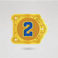 Custom right side plate design for personalized Lions International championship belt.