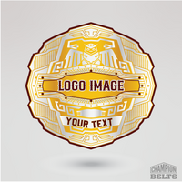 Personalized championship center plate with logo image and custom text area