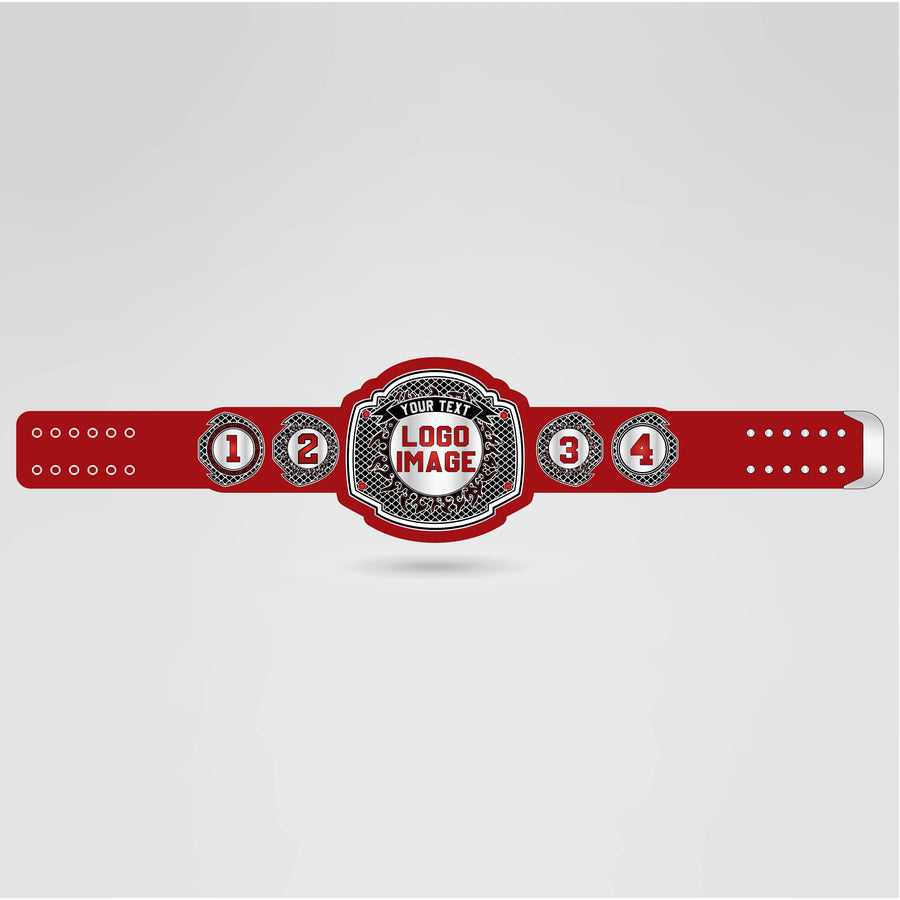 Template for customizing the Martial Arts Championship Belt, including logo and text placement.