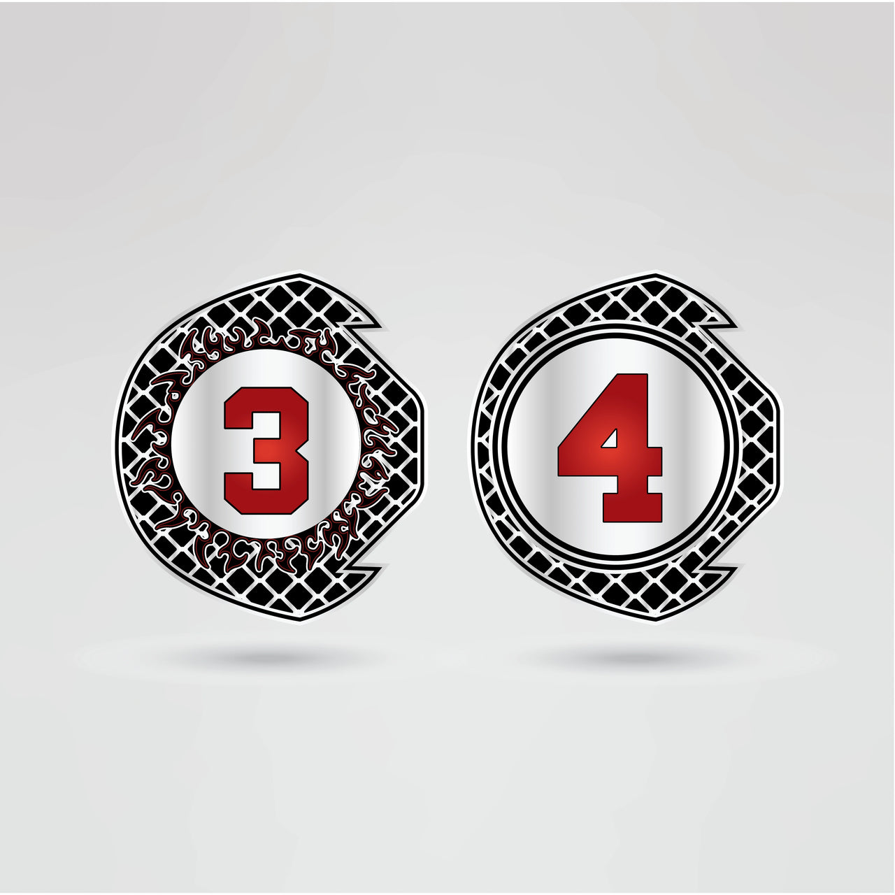 Right side plate of the Martial Arts Championship Belt with customizable features.