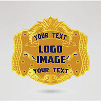 Customizable main plate for Mexican American Tag Team Wrestling Championship Belt featuring space for logos and text.