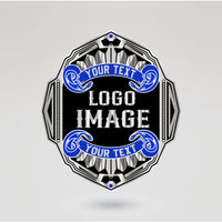 Customizable Minigolf Championship Belt Main Plate, featuring space for logos and text.