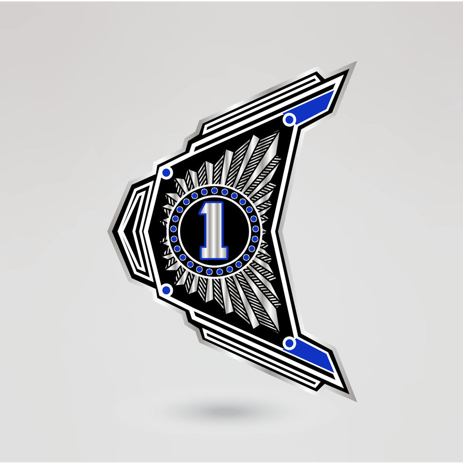 Custom Minigolf Championship Belt Side Plate 1 for logo and text customization.