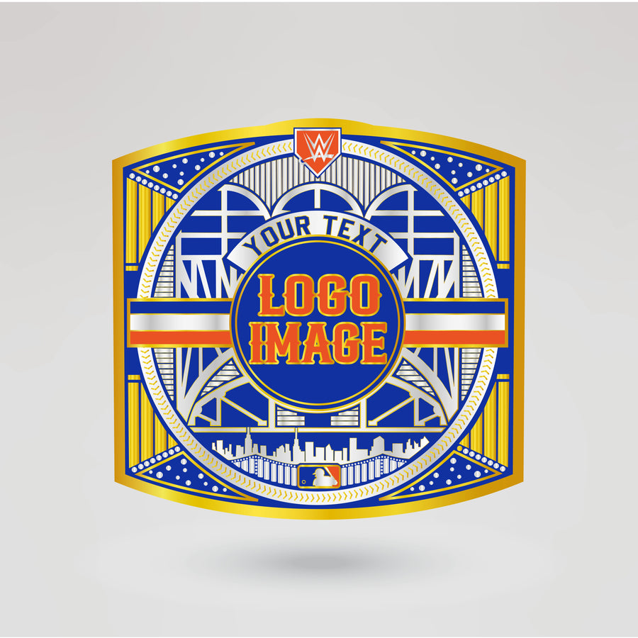 Customizable main plate featuring the iconic New York Mets logo and vibrant design elements.