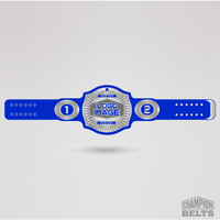 Personalized championship belt template with custom logo image area and editable text fields
