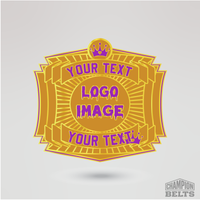 Personalized princess championship belt center plate with custom logo and text