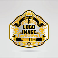 Customizable Quebec Wrestling Championship Belt Main Plate featuring logos and text placement.