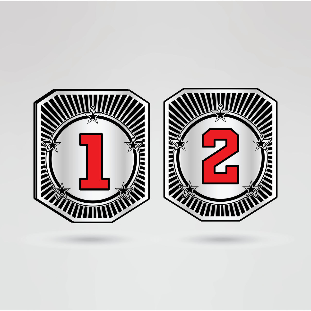 Personalized side plate for the Heritage Championship Belt with unique logo and text.