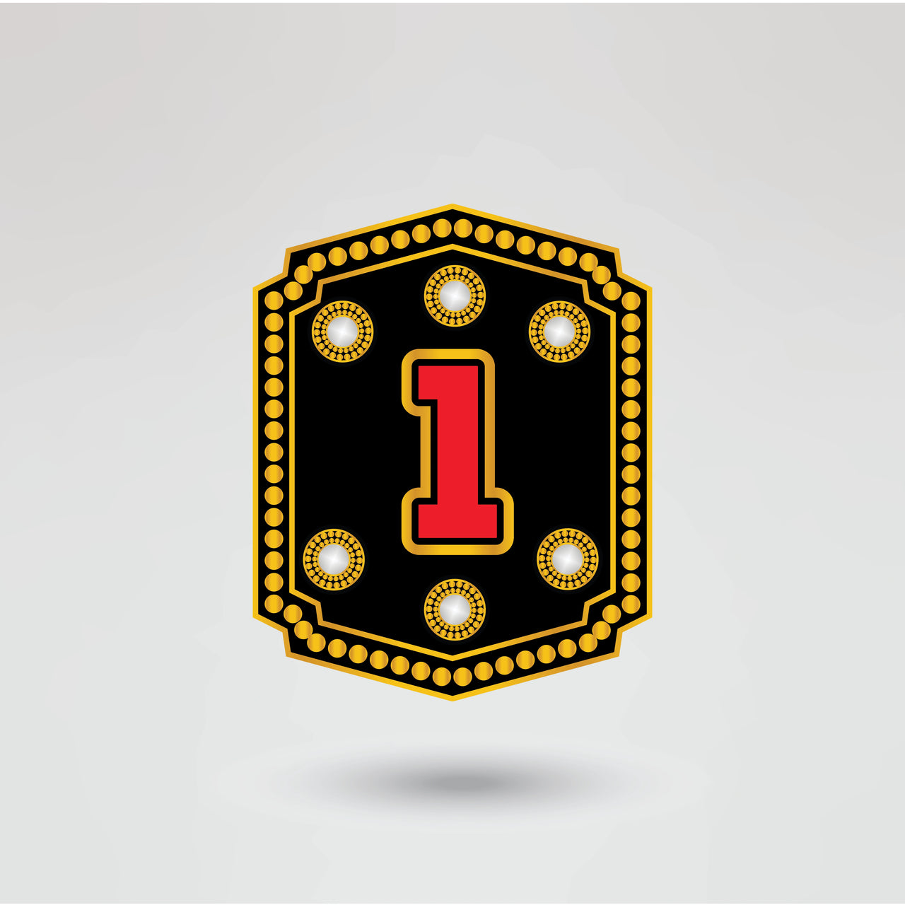 Customizable side plate of the Horror Night Championship Belt with personalized logos and text.