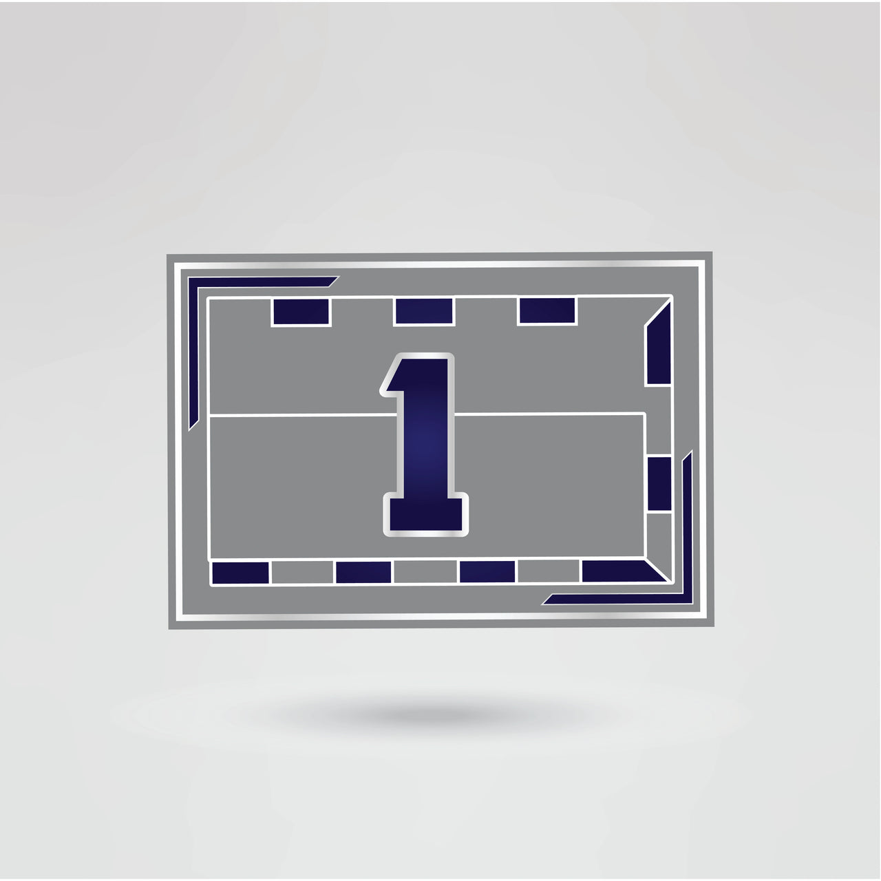 Side plate of the IPW Championship Belt with space for logos and text.