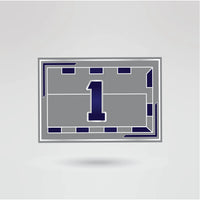 Side plate of the IPW Championship Belt with space for logos and text.
