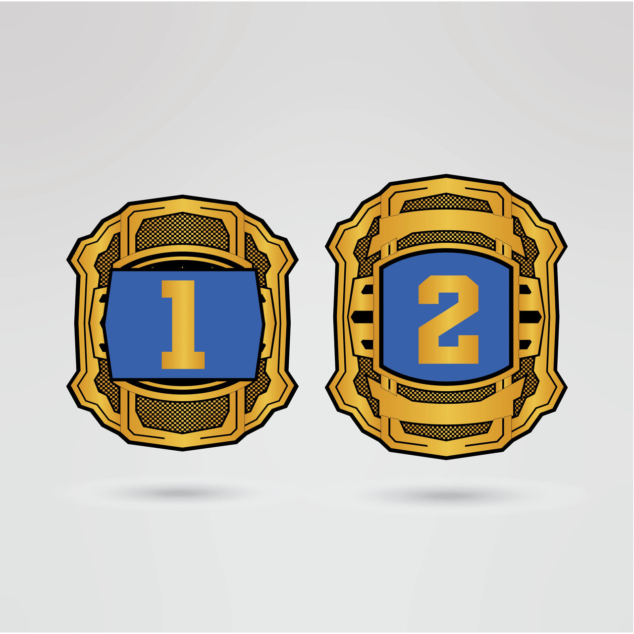 Personalized side plate for the Impact World Championship Belt with logos and text.