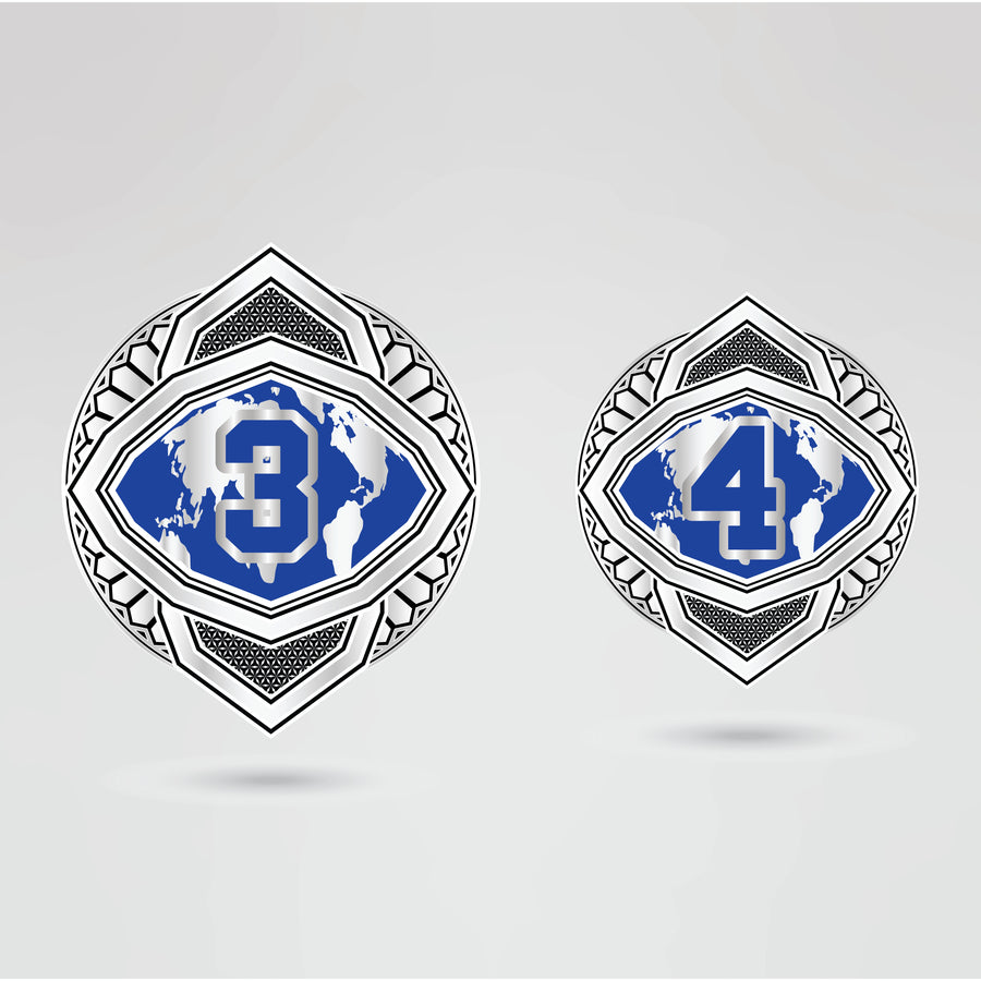 Another set of customizable side plates for the wrestling championship belt, ideal for personal logos, text, and design elements.