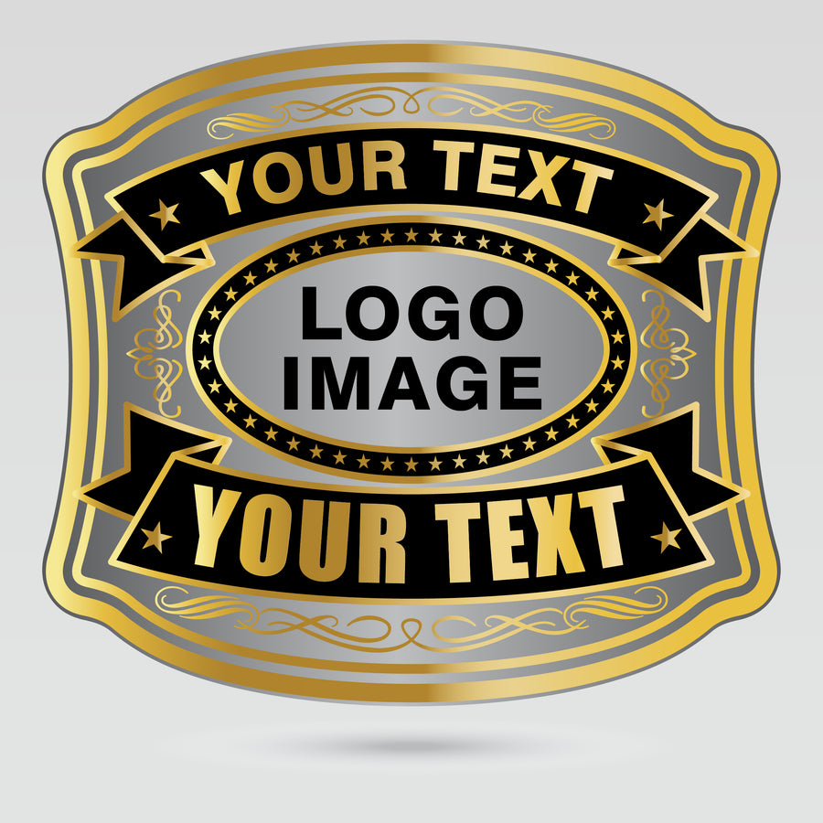 Custom Southern CWA wrestling championship belt template with editable logo image and text areas
