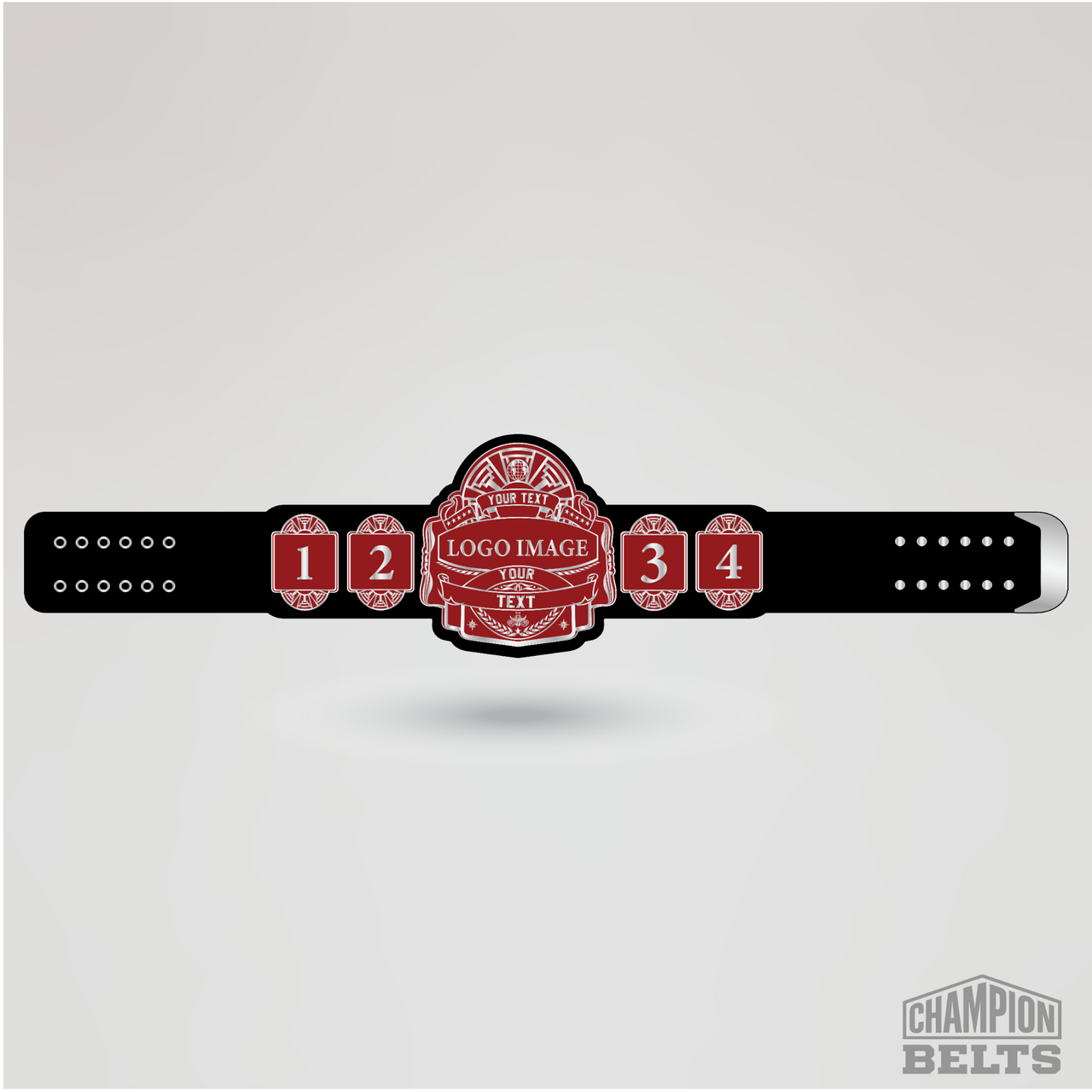 Personalized Southern Wrestling Champion belt with custom logo and text areas