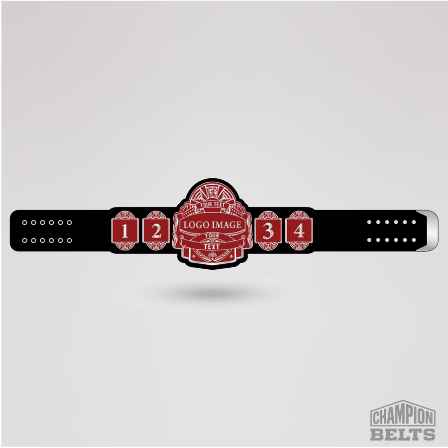 Personalized Southern Wrestling Champion belt with custom logo and text areas