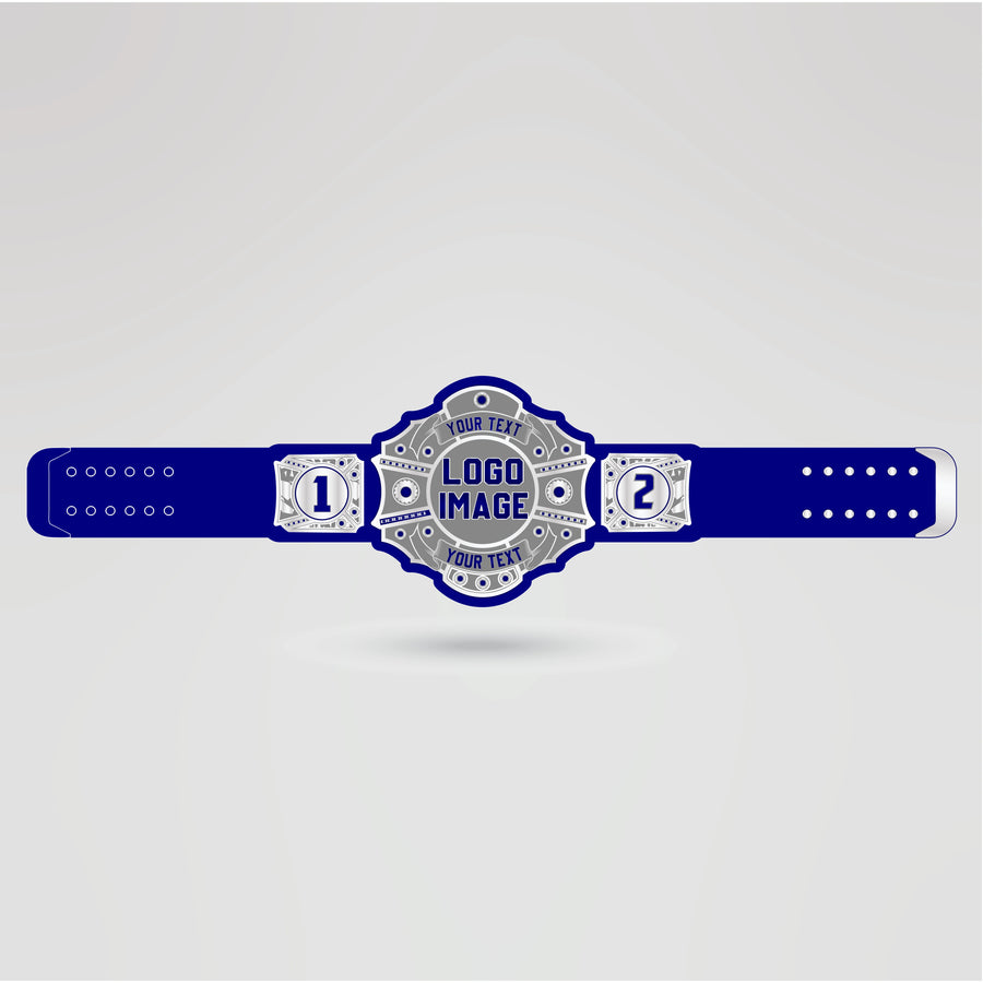 Customization template for Ultra-Violent Champion Belt for logos and text placement.