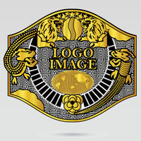 Custom World Brass Knuckles championship belt template with editable logo image placement