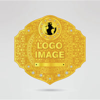 Main plate of the customizable World Wrestling Champion Belt featuring space for logos, text, and other design elements.