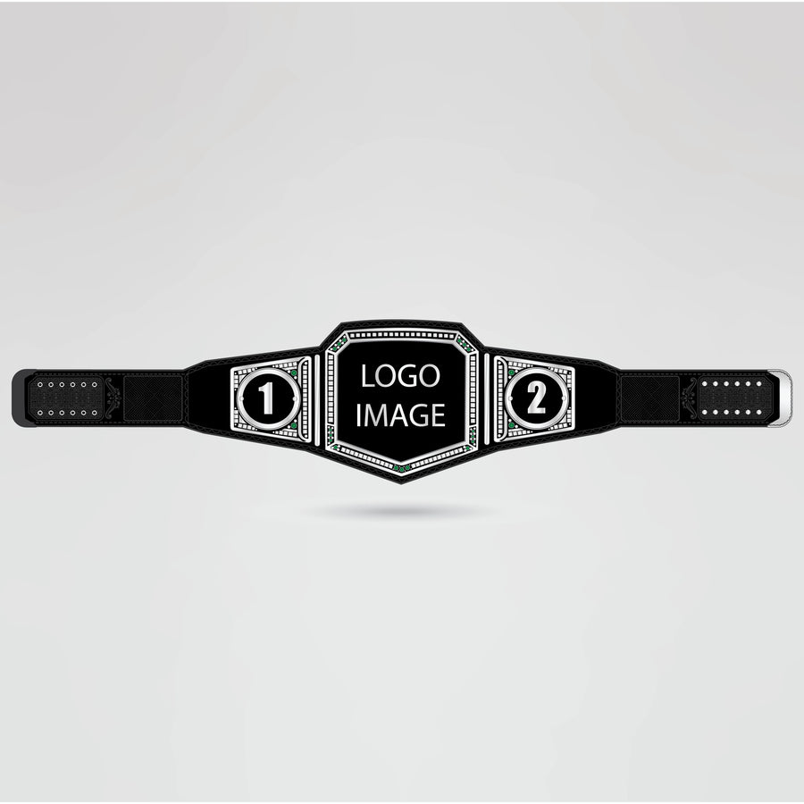 2Xtreme Championship Belt design featuring areas for logo and text customization.