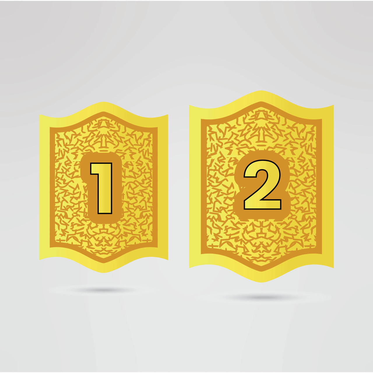 Custom left and right side plates for the Victory Pro Wrestling Tag Team Championship belt, ideal for logos and text customization.